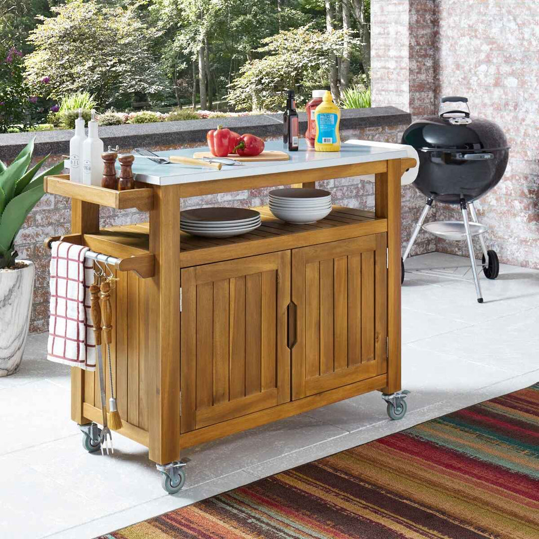 Anjenette Solid Wood Bar Cart