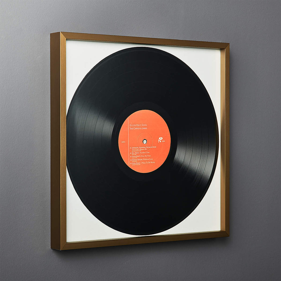 Gallery Brass Record with Frame-12.75''x12.75''