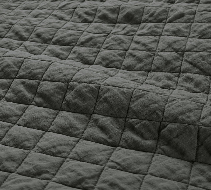 Belgian Flax Linen Diamond Quilt-Twin