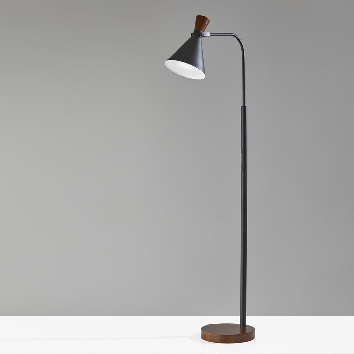 Walnut LED Task Floor Lamp