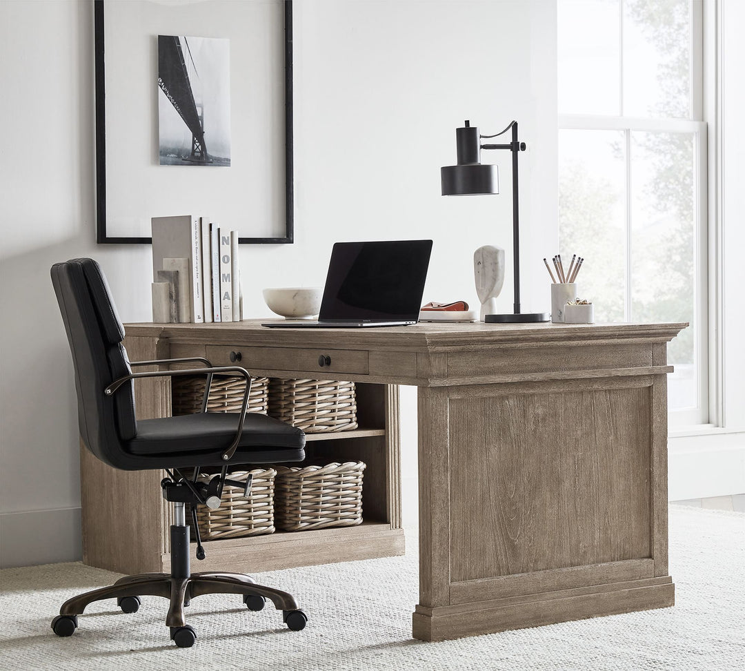 Livingston Peninsula Desk 72" Grey Wash