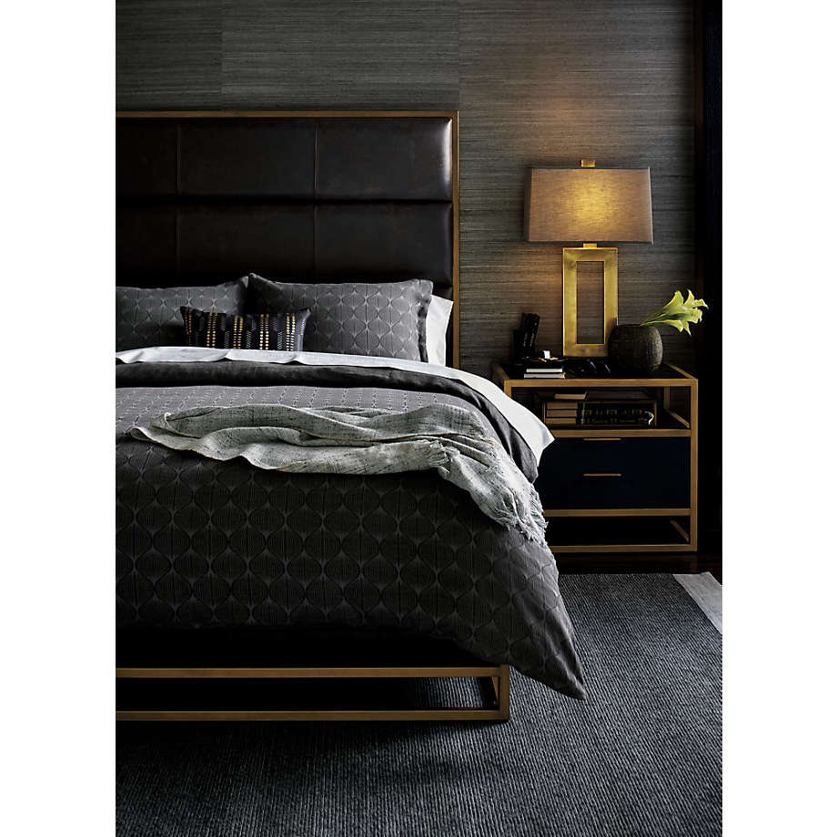 Oxford Black 2 Drawer Nightstand