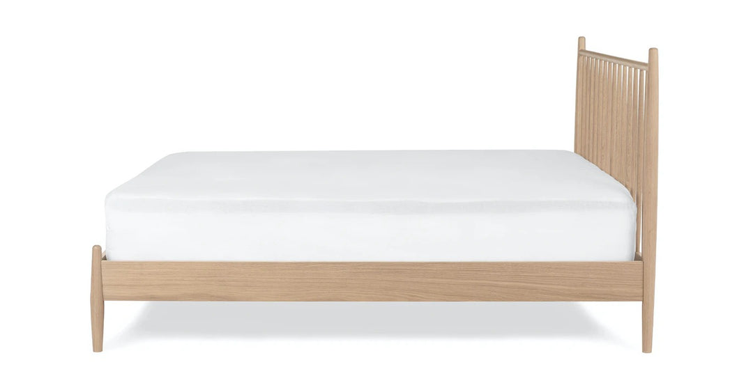 Lenia White Oak Bed-Queen