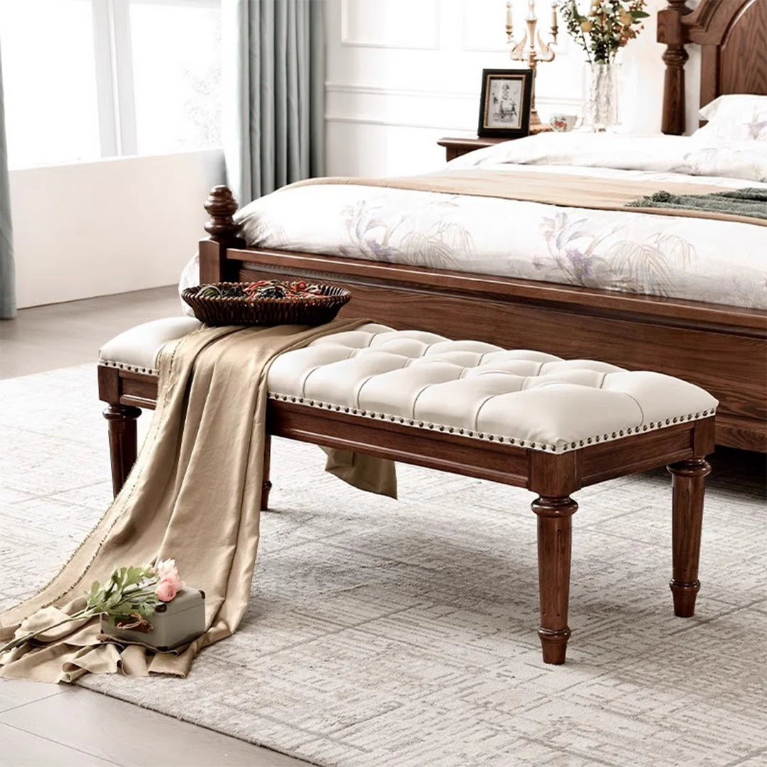 White Upholstered Bench