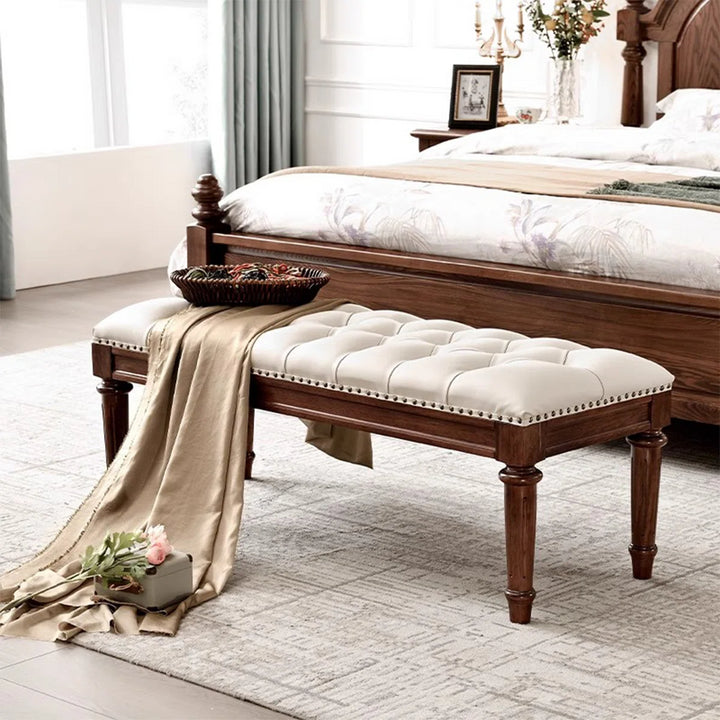 White Upholstered Bench