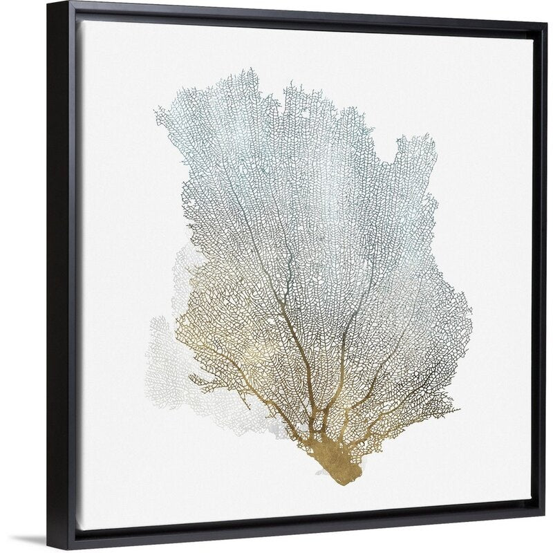 Delicate Coral I by Isabelle Z Painting on Canvas With Frame-32''x32''