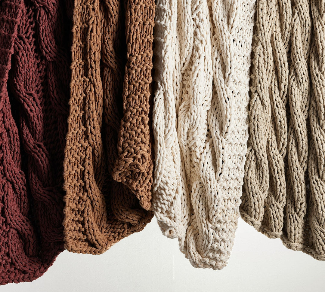 Colossal Handknit Throw Bronze