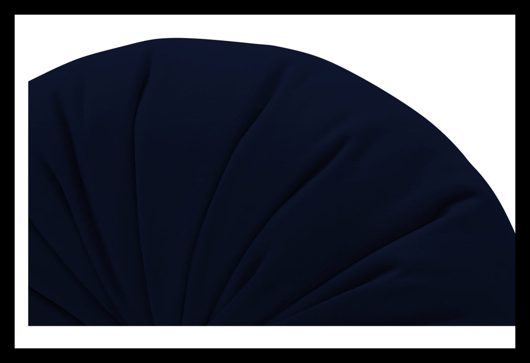 Minka Pleated Round Pillow With Insert 15"x15"