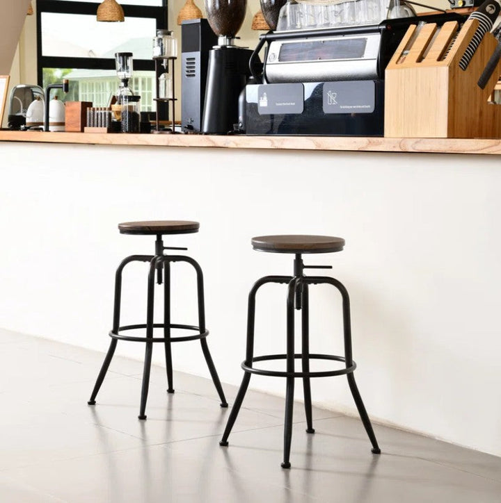 Grundy Swivel Adjustable Height Bar Stool Set of 2