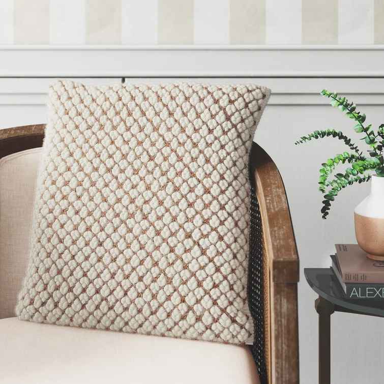 Criddle Throw Pillow Cover with Insert-22"x22"