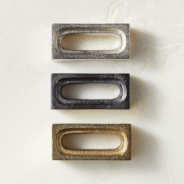 Barre Black Napkin Rings