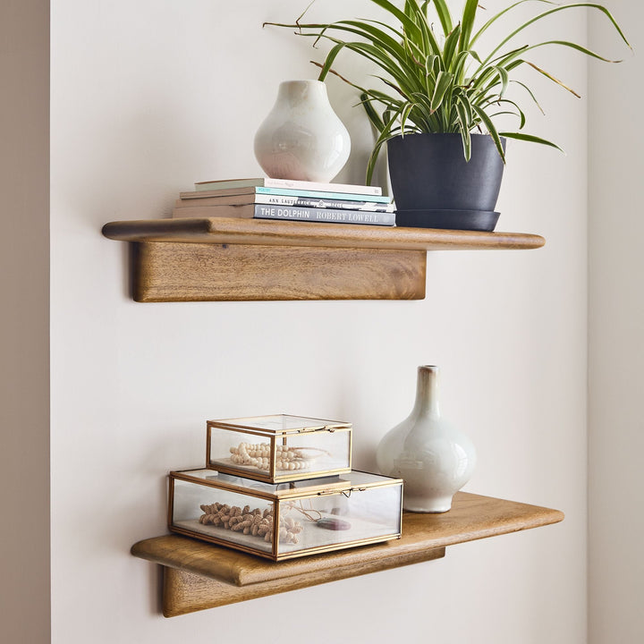 Anton Solid Wood Wall Shelves-48"