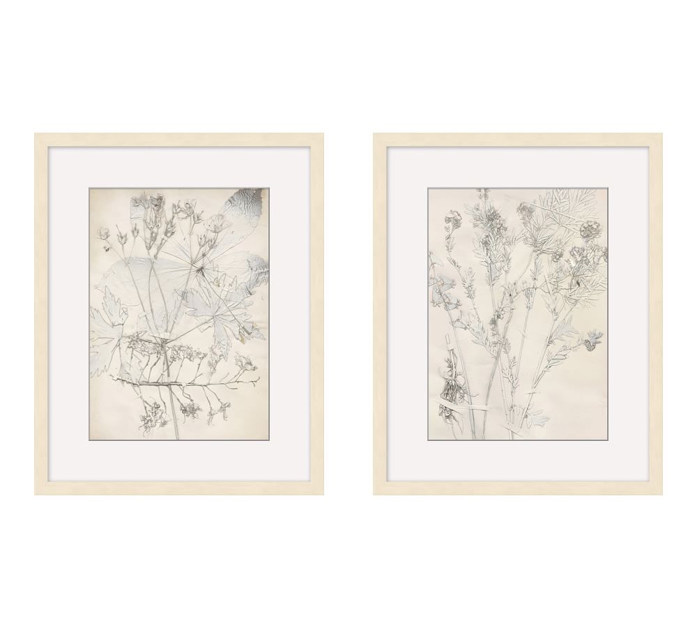 Ivory Foliage Prints With Frame