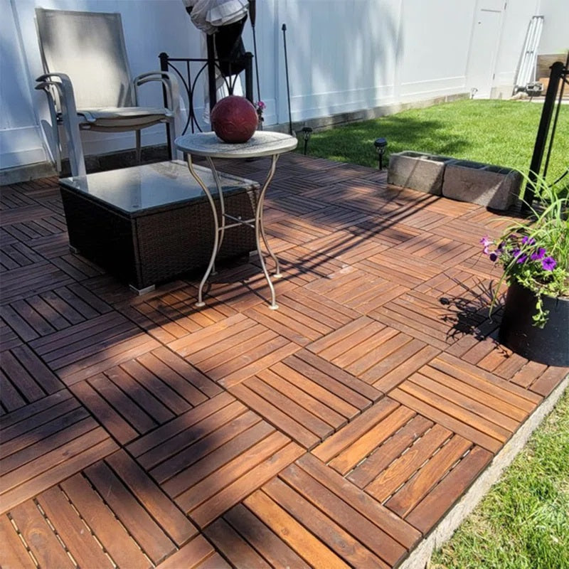 Wood Interlocking Deck Tile