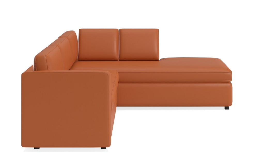 Harris Leather 2-Piece Terminal Chaise Sectional