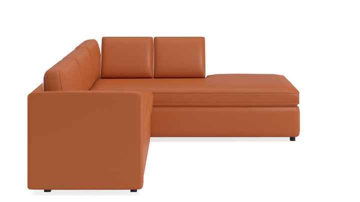 Harris Leather 2-Piece Terminal Chaise Sectional