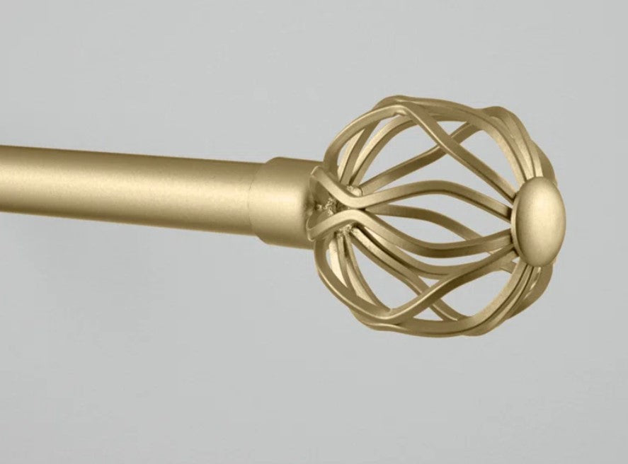 Exclusive Home Ogee 1" Curtain Rod and Coordinating Finial Set