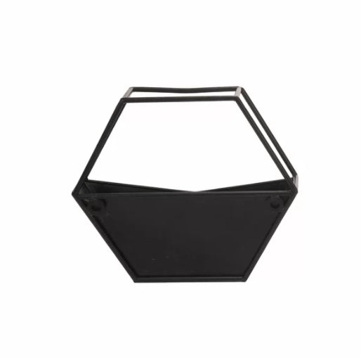 Black Haraway Conservatory Metal Wall Planter