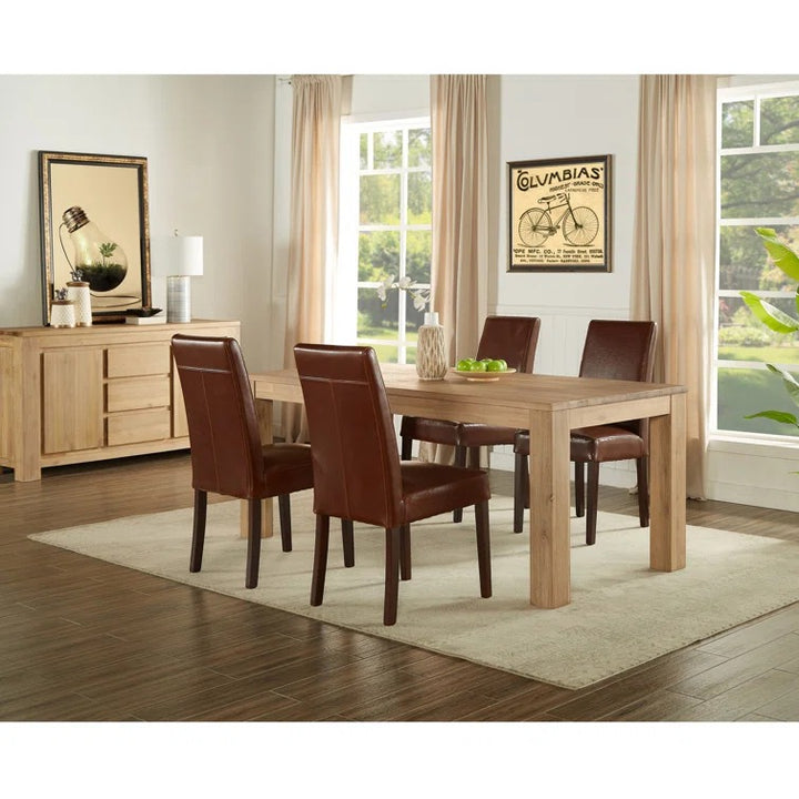 Bozrah 75 Acacia Solid Wood Dining Table