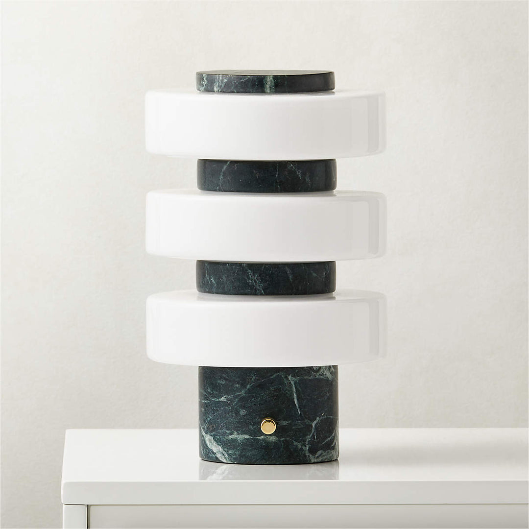 MERCURY GREEN MARBLE TABLE LAMP