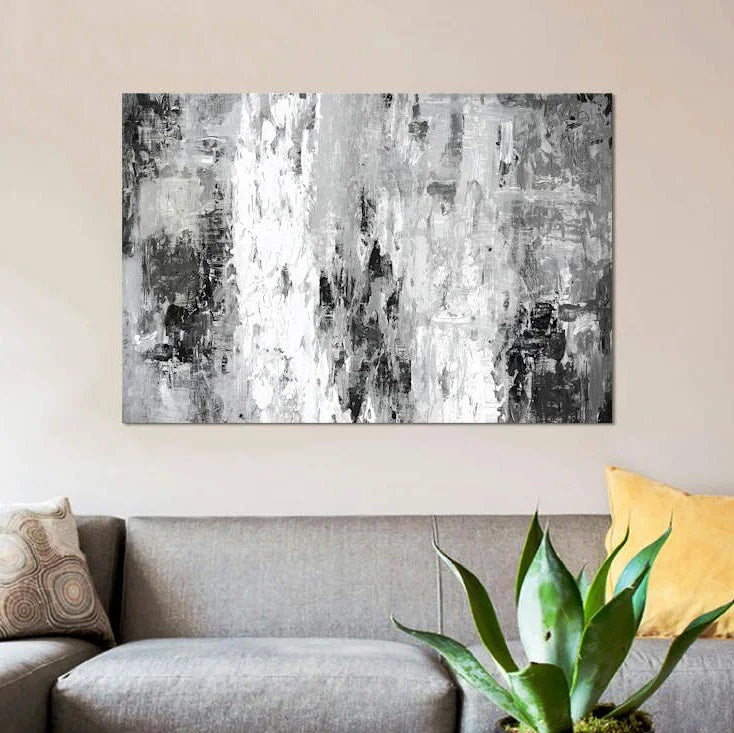 Black And White Abstract IV Wrapped Canvas-40"x60"