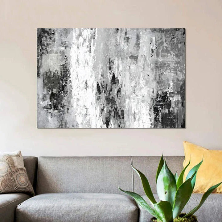 Black And White Abstract IV Wrapped Canvas-40"x60"