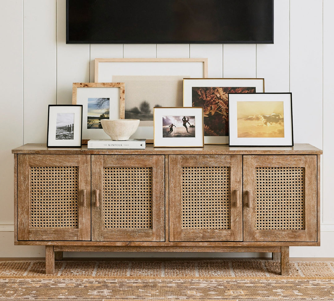 Tiburon Rectangular Cane Media Console