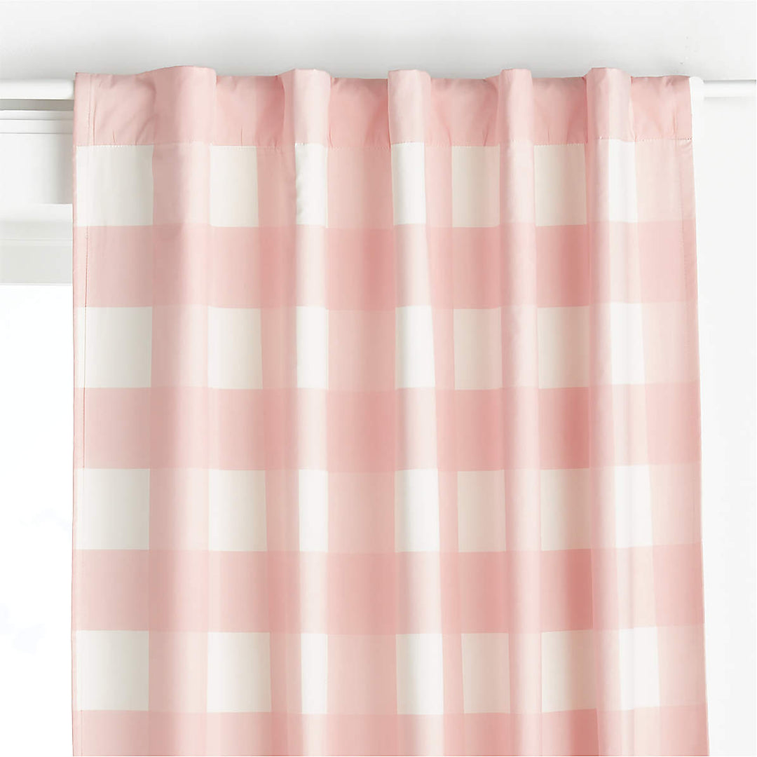 Pink Buffalo Check Blackout Curtains-96"