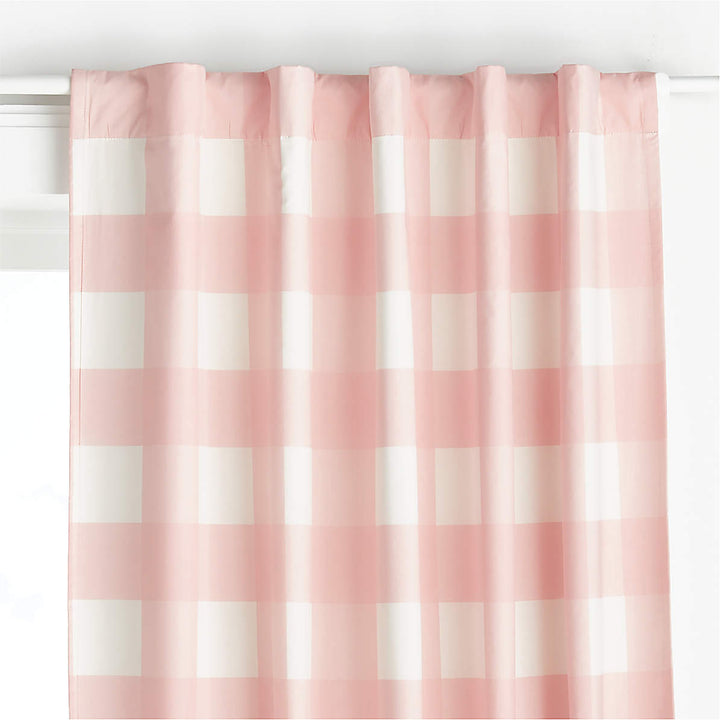 Pink Buffalo Check Blackout Curtains-96"