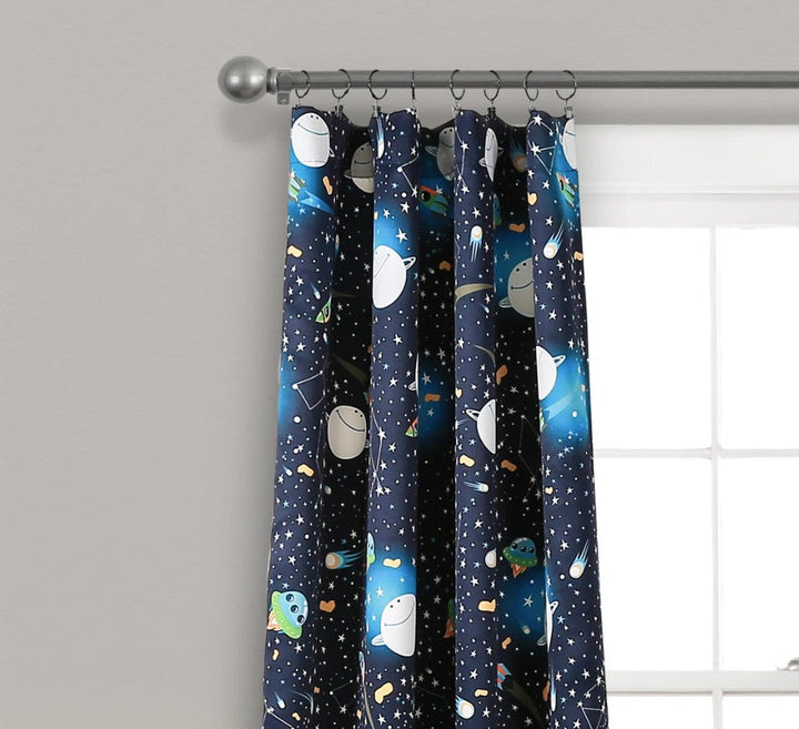 Universe Polyester Room Darkening Curtain Pair