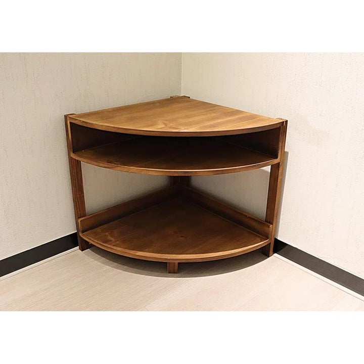 Baumstown 4 Legs Solid Wood Corner Table