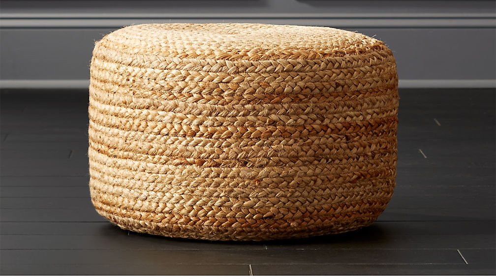 BRAIDED JUTE POUF