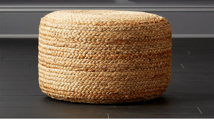 BRAIDED JUTE POUF