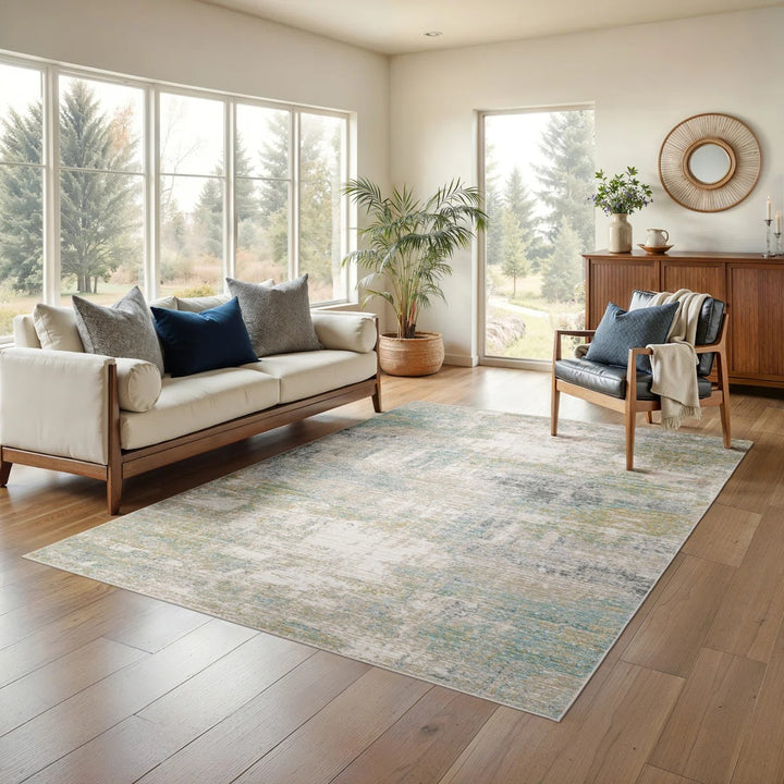Goulart Textural Distressed Abstract Area Rug 7'10 x 10'10
