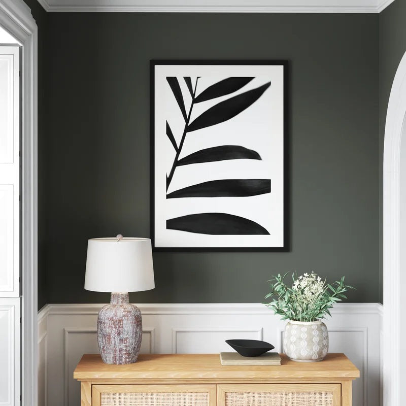 Black Palms Picture Frame Painting Print With Frame-31.38"x43.38"