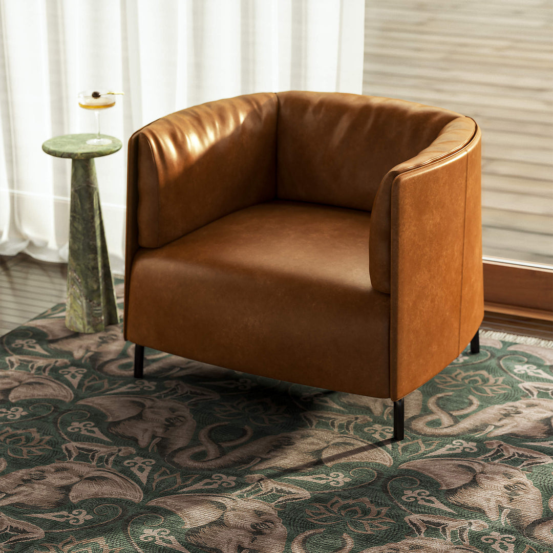 Clarendon Saddle Leather Accent Chair