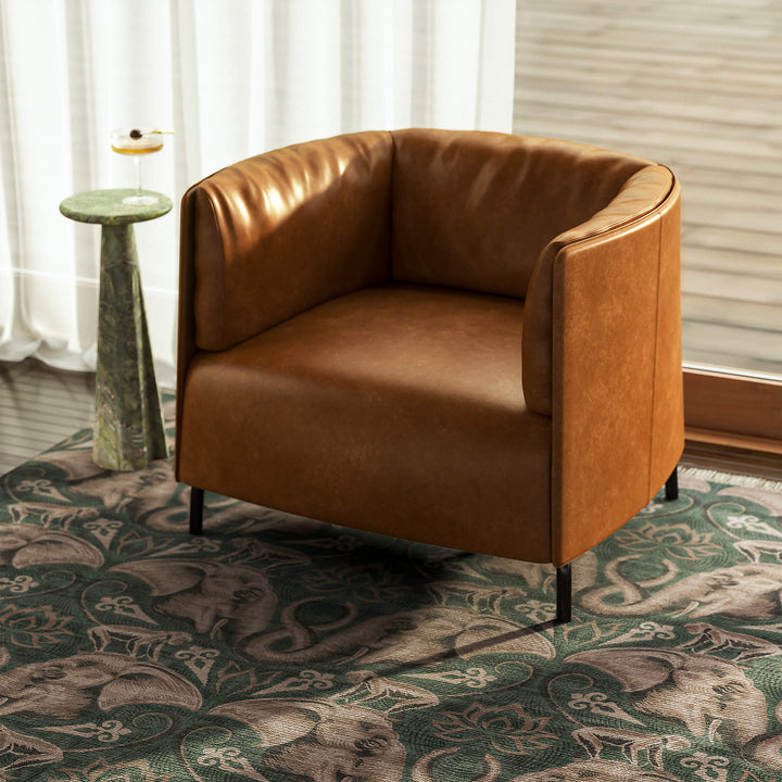 Clarendon Saddle Leather Accent Chair