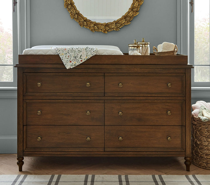 Chris Loves Julia Turned Wood 6 Drawer Dresser