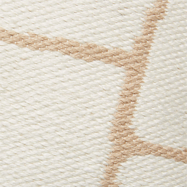 FARO NATURAL AND WHITE OUTDOOR THROW PILLOW