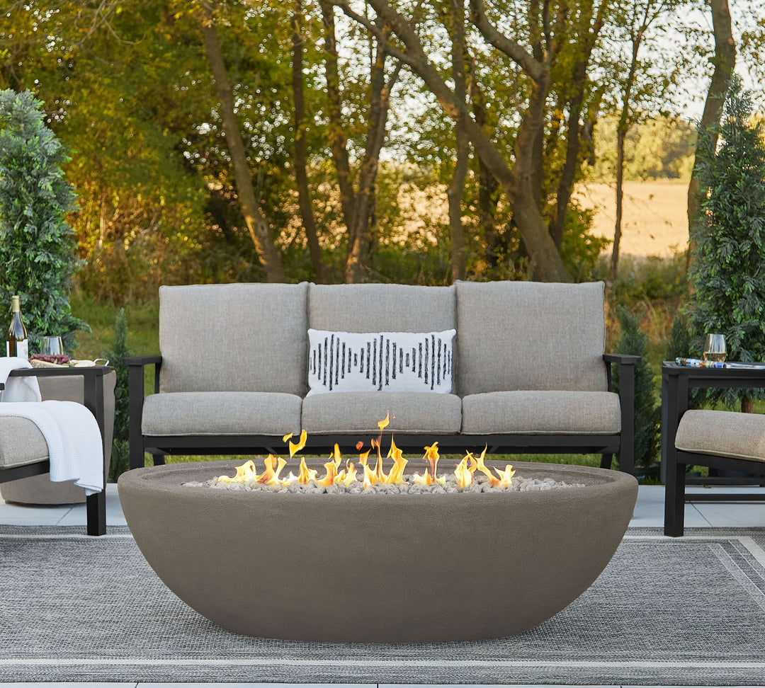Blackwell Concrete Oval Propane Fire Pit