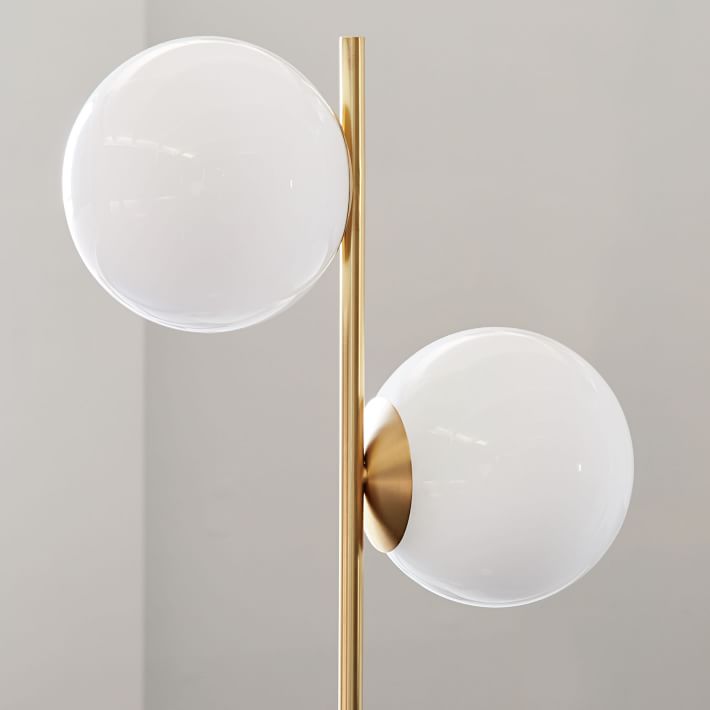 Sphere Stem 2 Light Floor Lamp