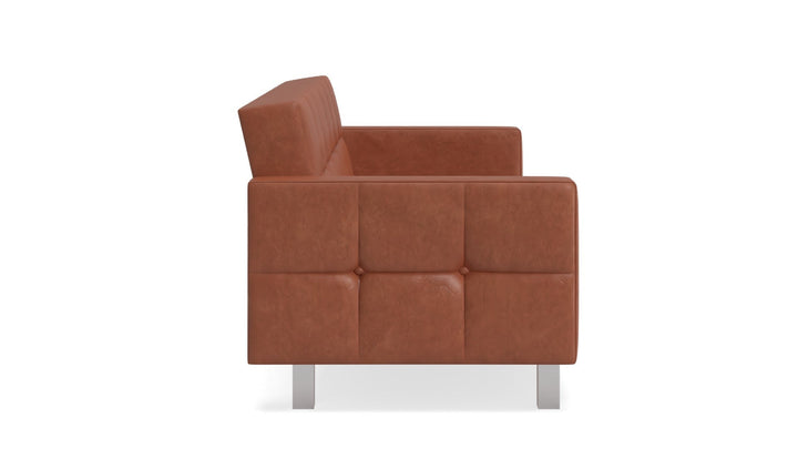 Graham 85.43 Wide Faux Leather Square Arm Reclining Sleeper