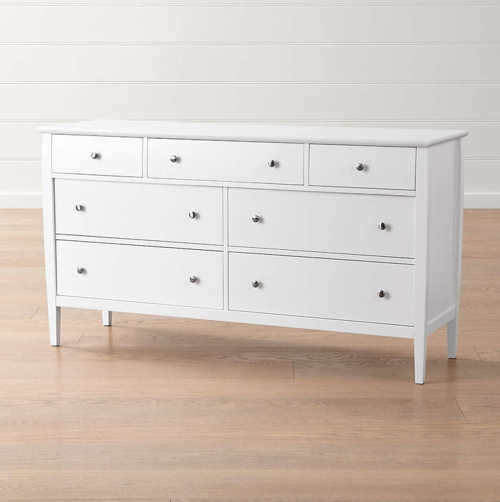 Mason White 7 Drawer Dresser