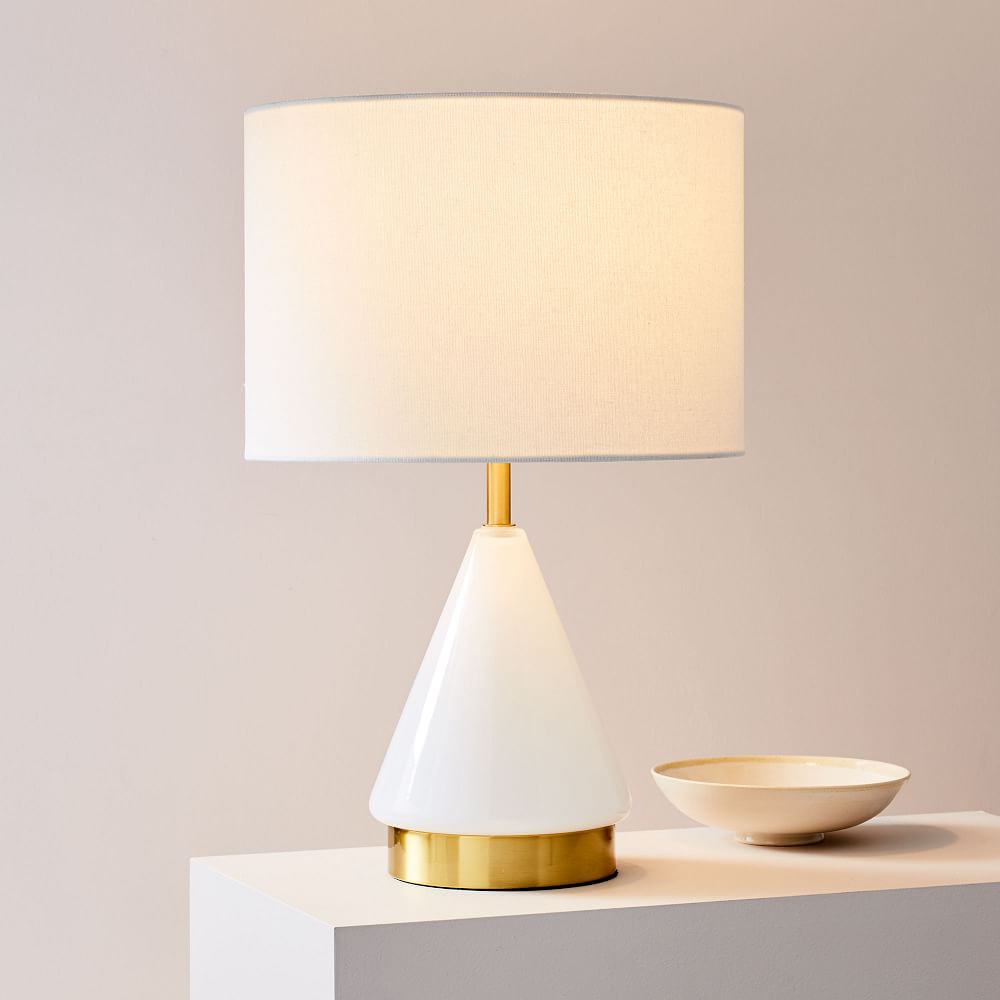 Metalized Glass Usb Table Lamp