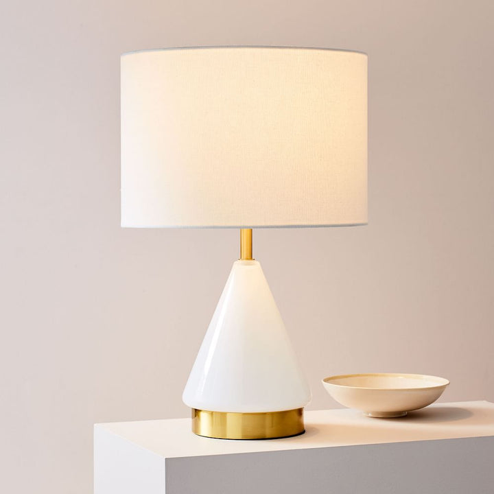 Metalized Glass Usb Table Lamp