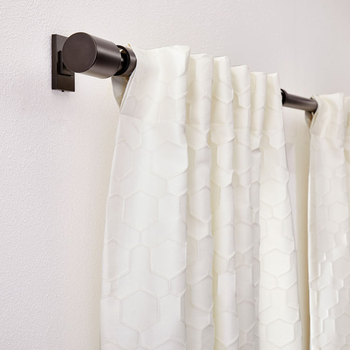 Honeycomb Jacquard Curtain Pearl 84