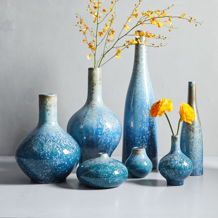 Reactive Glaze Ceramic Vases Ocean Extra tall Bottle