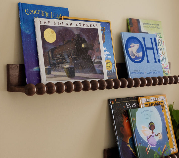 Chris Loves Julia Turned Wood Book Ledge