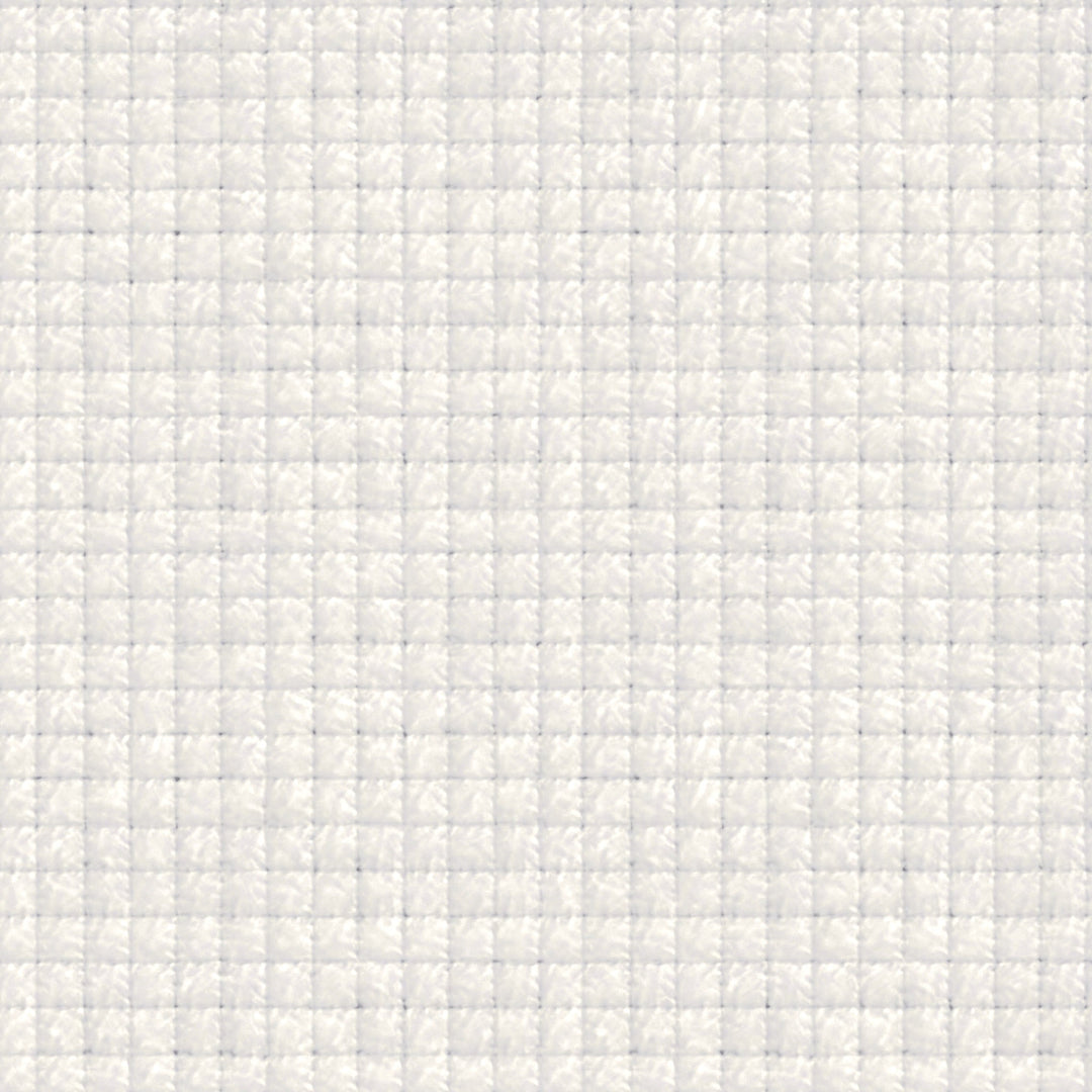 STITCHED ORGANIC COTTON SATEEN IVORY FULL QUEEN QUILT