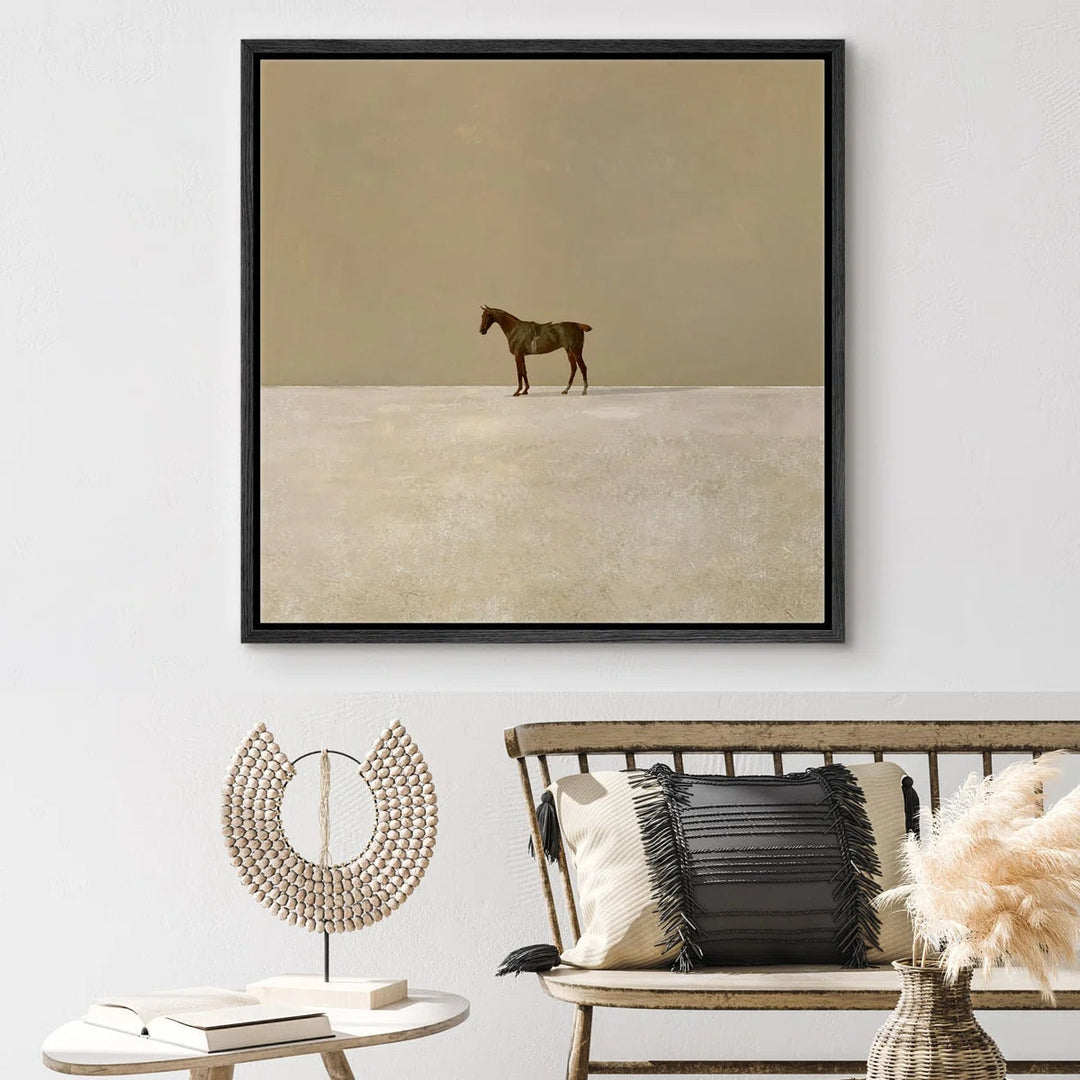 Lone Horse In Vast Photo Frame